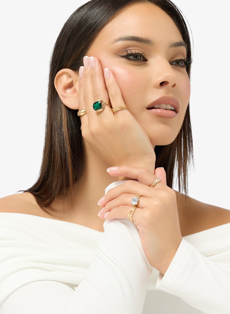 Ginger Chunky Gold Rings - Image 5